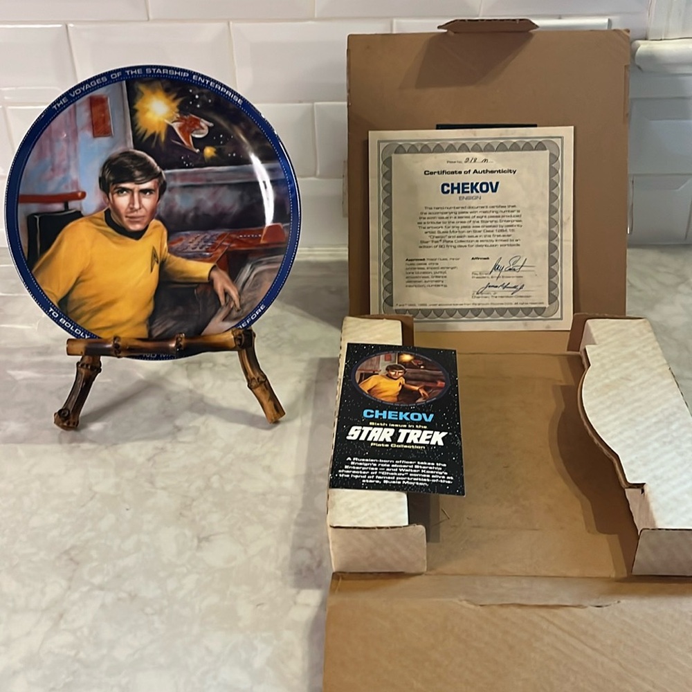 Star Trek Chekov collectors plate 1984